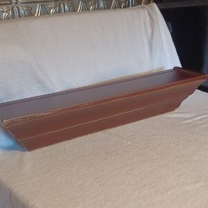 Better Homes And Gardens Rich Brown Wooden Shelf Gold Accents